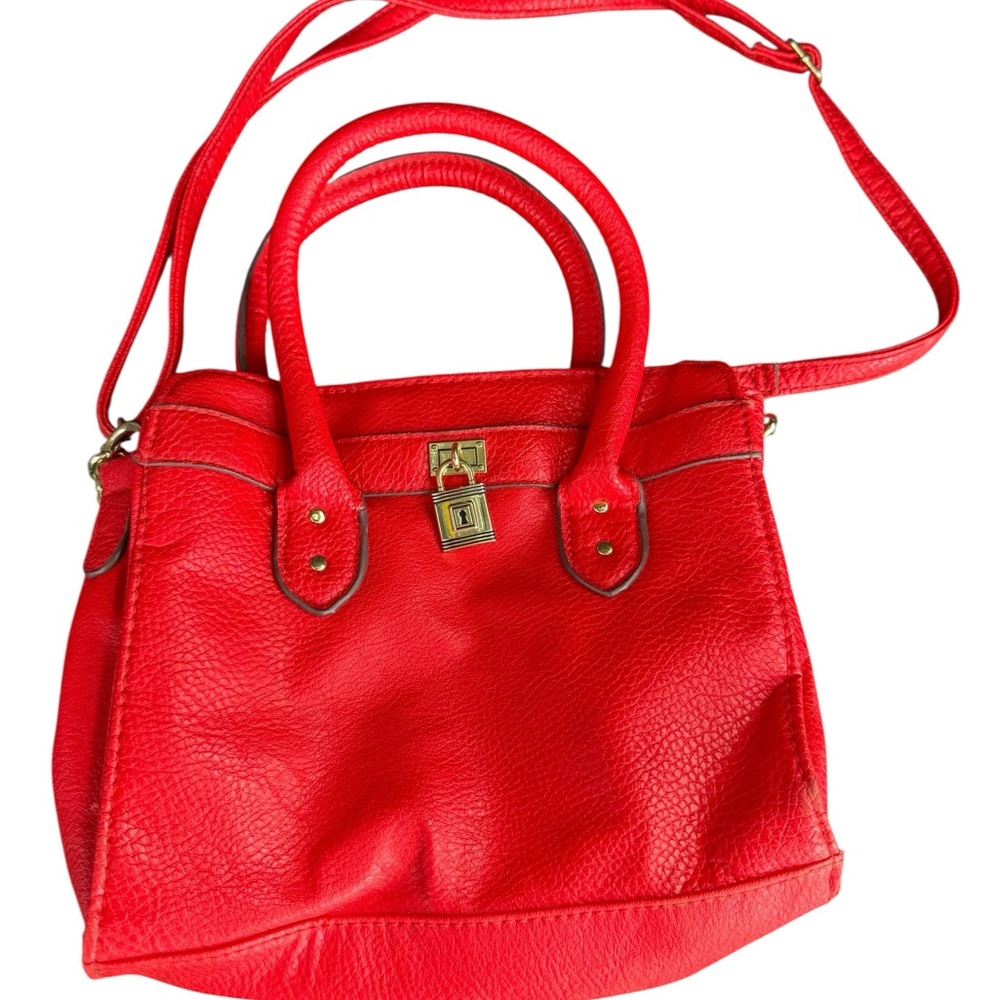 Elegant Red Leather Handbag